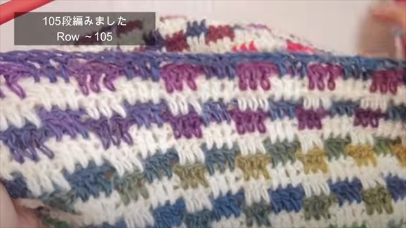 ダイソー毛糸で編むブランケット