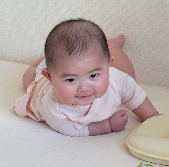 赤ちゃんのアップ
