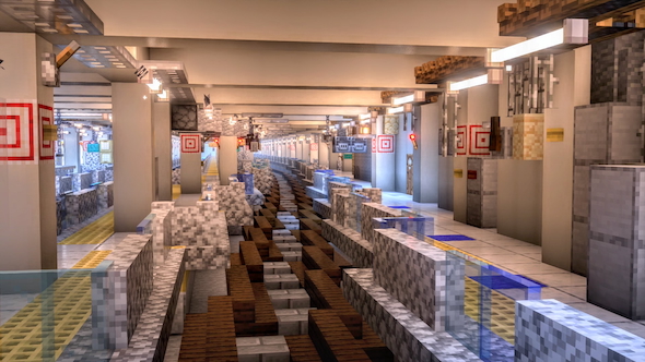 マインクラフト「東武東上線・池袋駅」