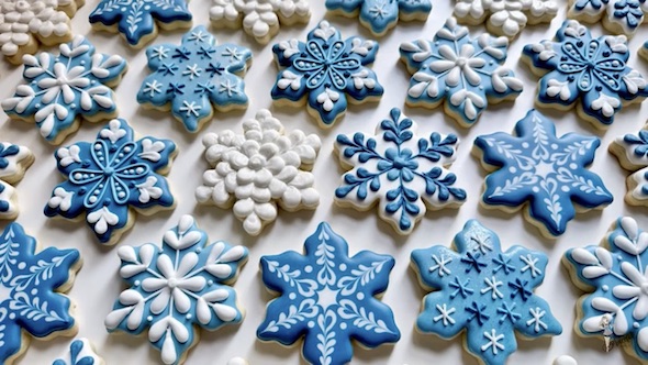 完成したクッキーが並んでいるところ