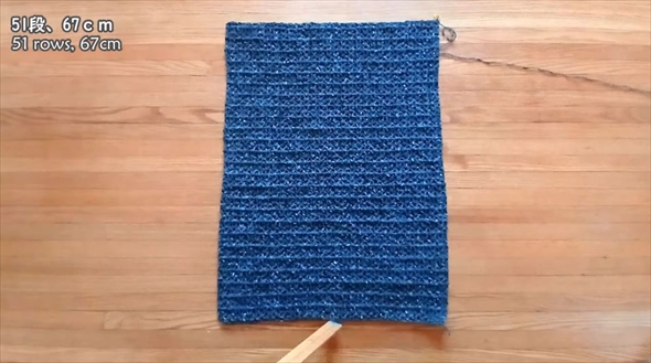 かぎ針編みで作る四角2枚の簡単セーター