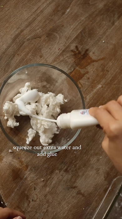 トイレットペーパーで作るきのこオーナメント