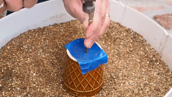 スリーピー コーン 陶器 穴あけ カップ チョコレート 多肉植物 寄せ植え