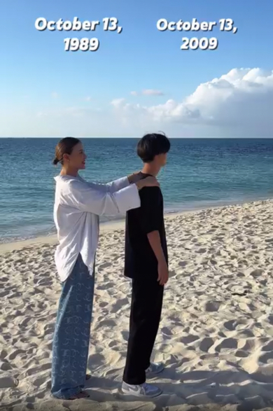 現在はママの身長を抜かし成長した息子くん