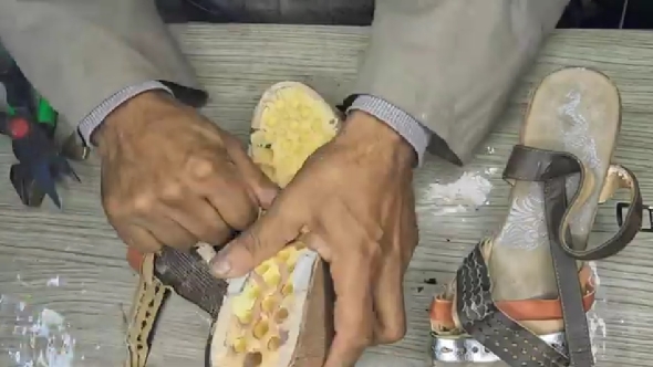 古い靴のリメイク