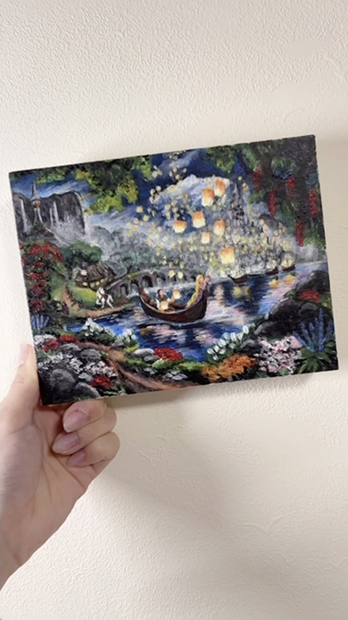 5色の絵の具だけでラプンツェルを描いてみた