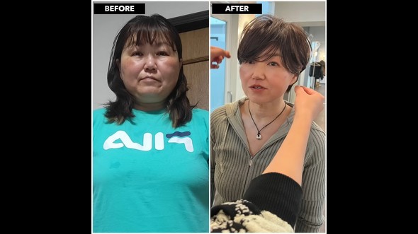 80キロ 50歳 女性 6カ月 努力 ダイエット ヘアメイク ビフォーアフター 変身