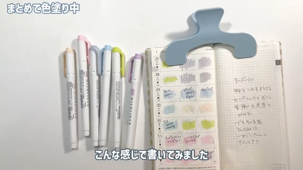 塗るだけ 日記 簡単 楽 ほぼ日 マイルドライナー