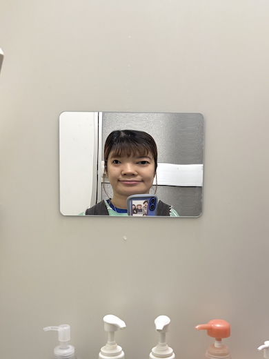 鏡に映るかほすけさん