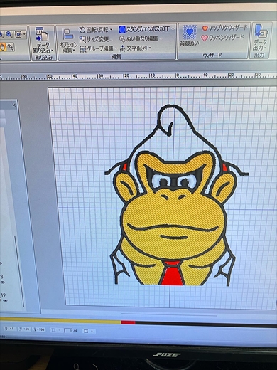 ダイソーの材料でドンキーコングの巾着を作る