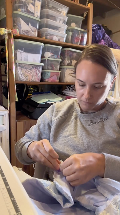 古いドレスを娘のためにお直し