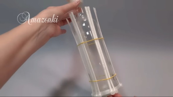 ガラス瓶から作る花瓶