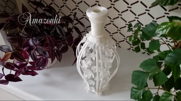 ガラス瓶から作る花瓶