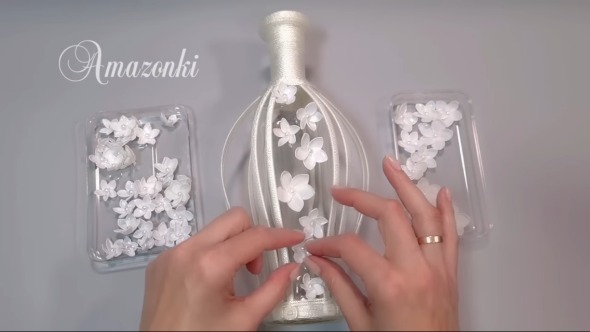 ガラス瓶から作る花瓶