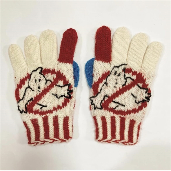 息子リクエストで編んだゴーストバスターズの手袋がすごい