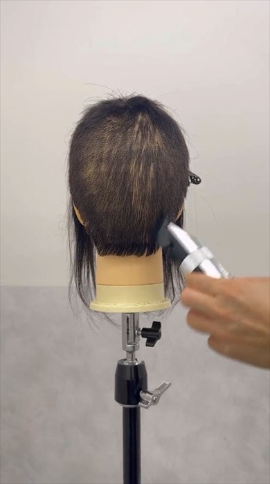 ミニーマウスの髪形を再現した結果