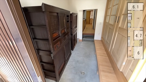 築93年の京町家物件の内見動画