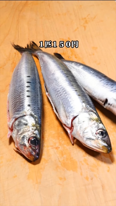 300円で作る花みたいに盛り付けたイワシの刺身