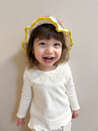 編み物春夏帽子
