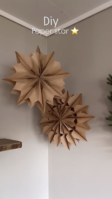 クラフトぺーパーバッグで作る簡単オーナメント