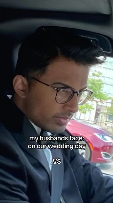 結婚式の夫の写真