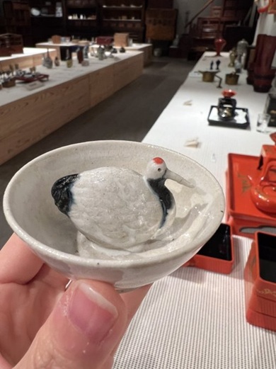 一定量を超えると流れ出る仕組みの十分杯