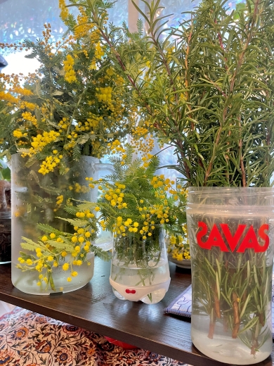 エコバッグいっぱいのミモザ