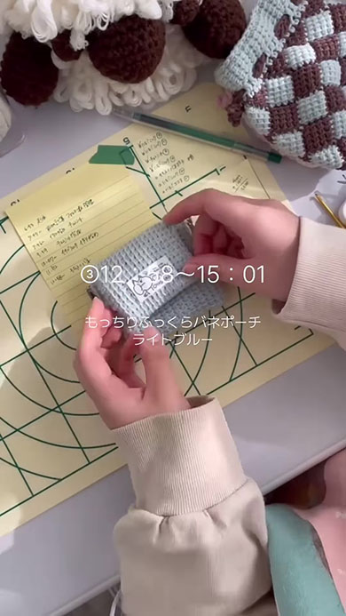 編み物作家が1日に何個編めるかチャレンジ・3個目の作品