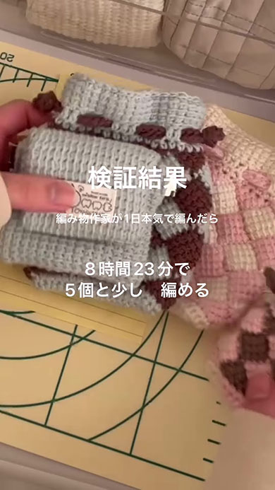 編み物作家が1日に何個編めるかチャレンジ・最終結果