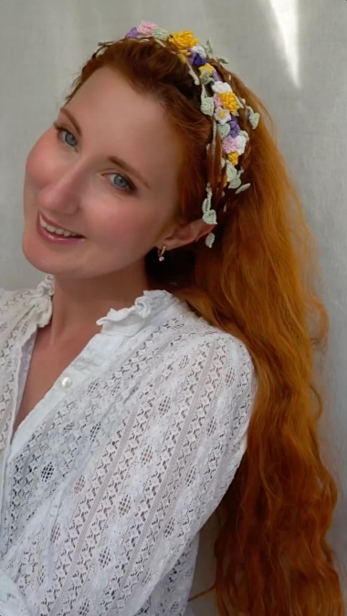 手編み かぎ針編み ヘアスタイリング