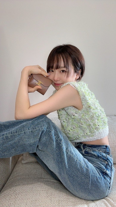 手編みのトップス