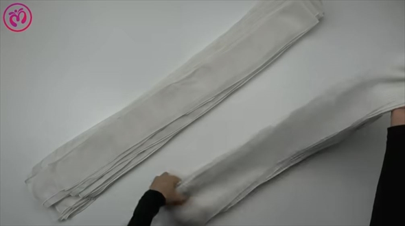 古いレースカーテンをリサイクル→リゾート風ストリングカーテンに