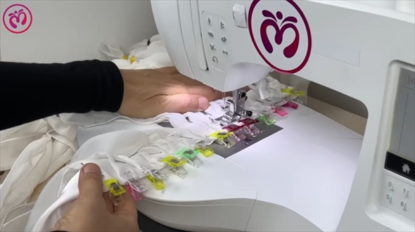 古いレースカーテンをリサイクル→リゾート風ストリングカーテンに