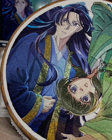 「薬屋のひとりごと」の刺しゅう