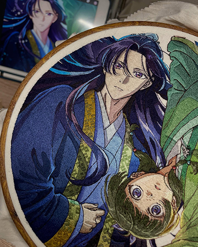 「薬屋のひとりごと」の刺しゅう