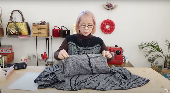 絞りの着物のリメイク