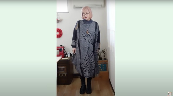 絞りの着物のリメイク