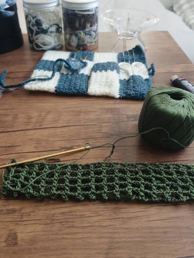 手作りしたショルダーバッグ