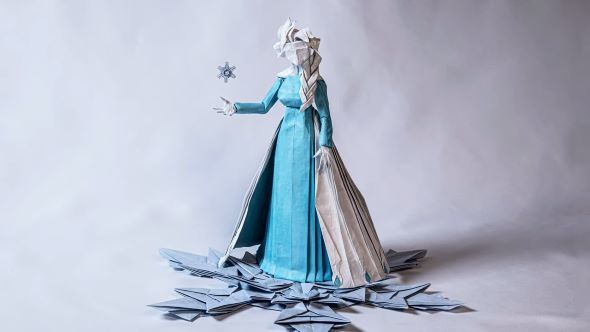 折り紙でエルサ・完成