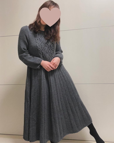 総編みのワンピース