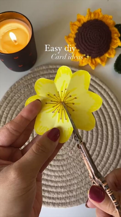開くと花が咲くメッセージカードの作り方