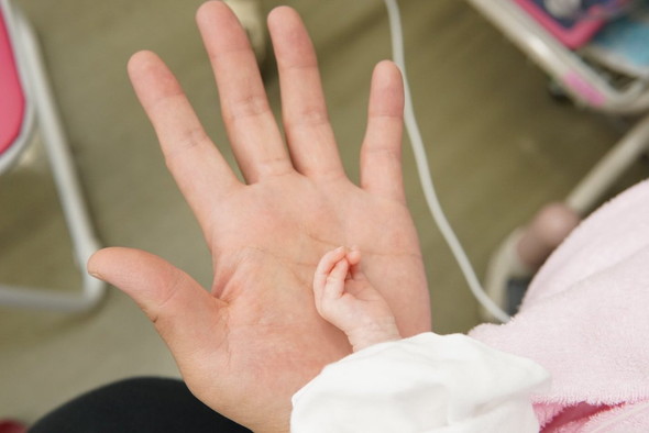 赤ちゃんの小さな手