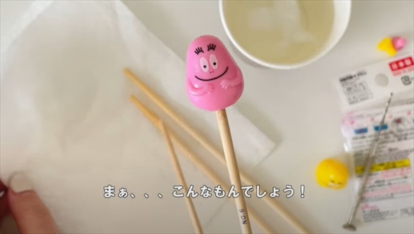 100均の材料で棒針キャップ