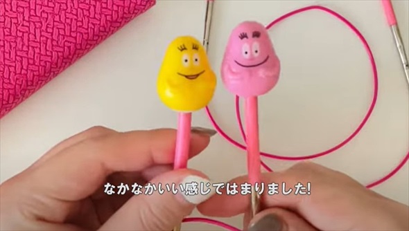 100均の材料で棒針キャップ