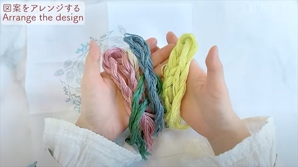 刺繍作家がセリアのキットをアレンジしてみた