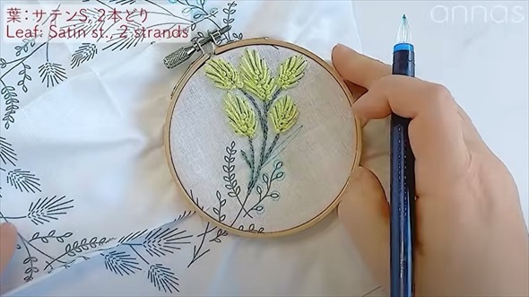 刺繍作家がセリアのキットをアレンジしてみた