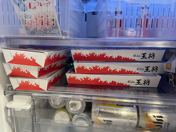 冷蔵庫の生餃子