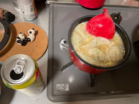 ワンタン風のスープ