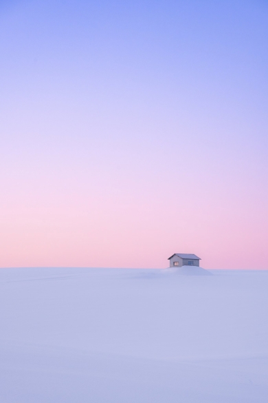 北海道の夜明け