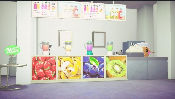 あつ森の中で作ったジューススタンド